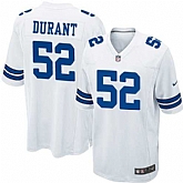 Nike Men & Women & Youth Cowboys #52 Durant White Team Color Game Jersey,baseball caps,new era cap wholesale,wholesale hats